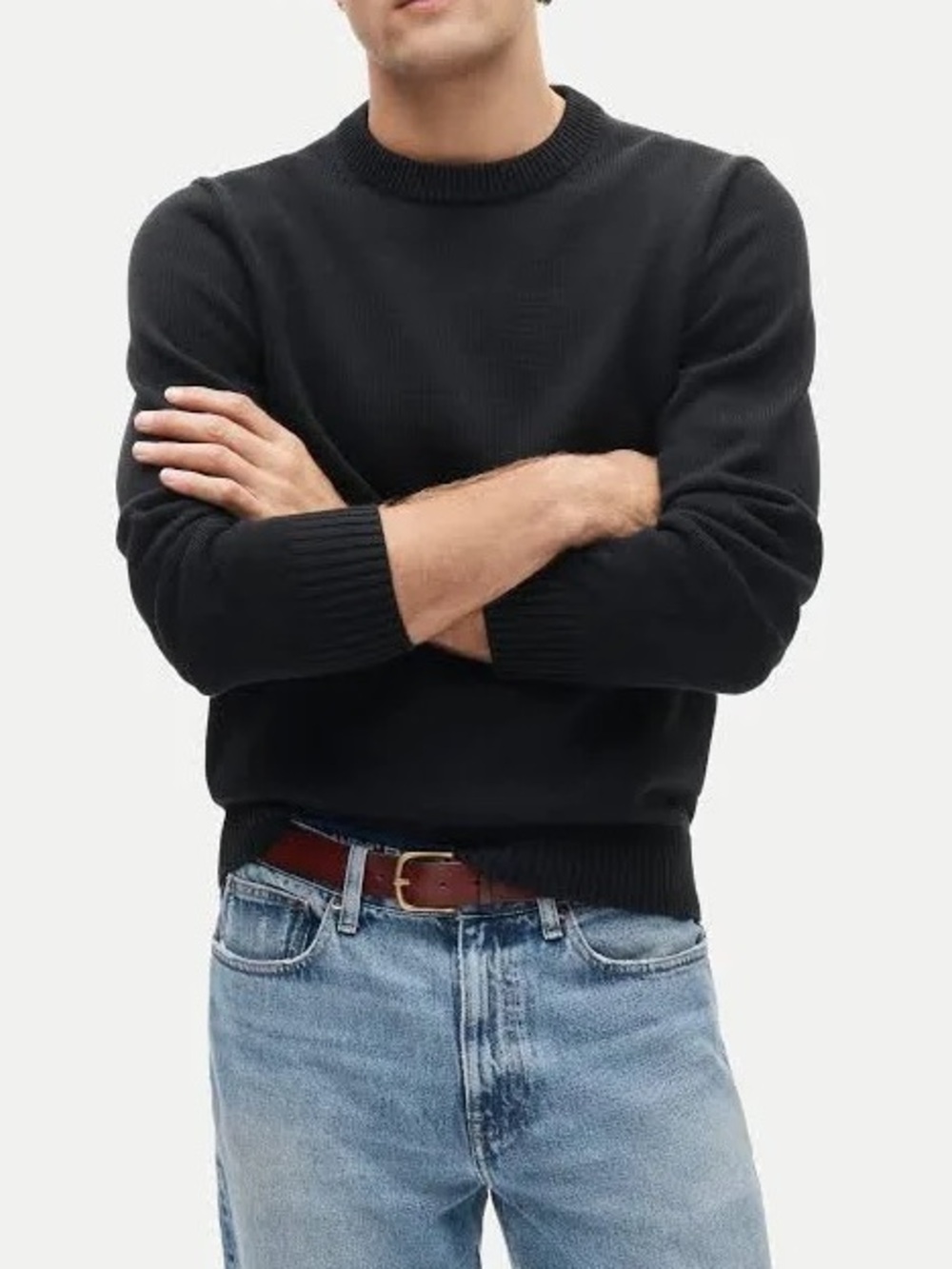 NEW J. Crew Black Heritage Crewneck Sweater